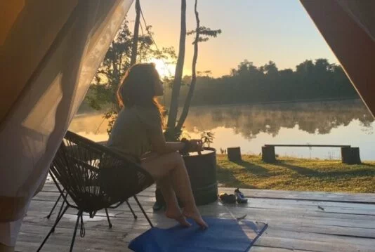 View of the river from your tent.